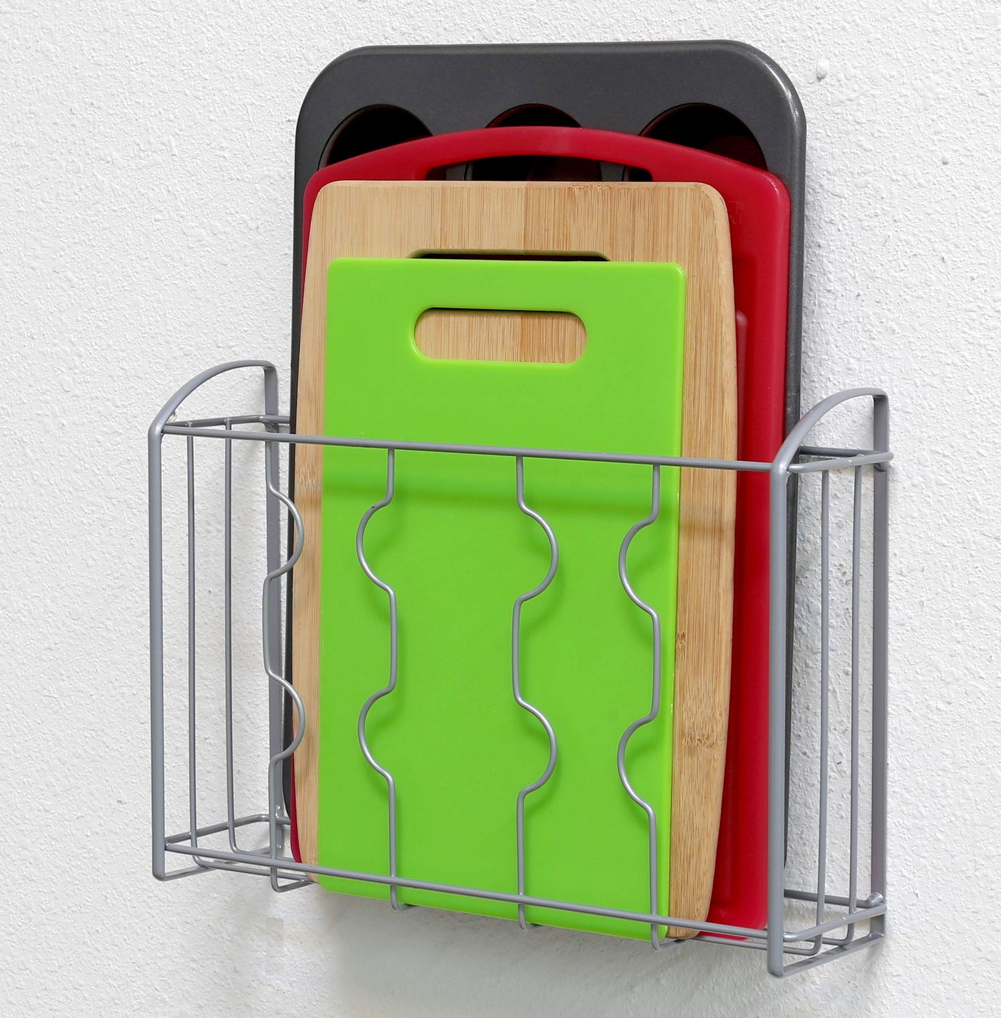 Simple Houseware Over Cabinet Door Organizer, Silver