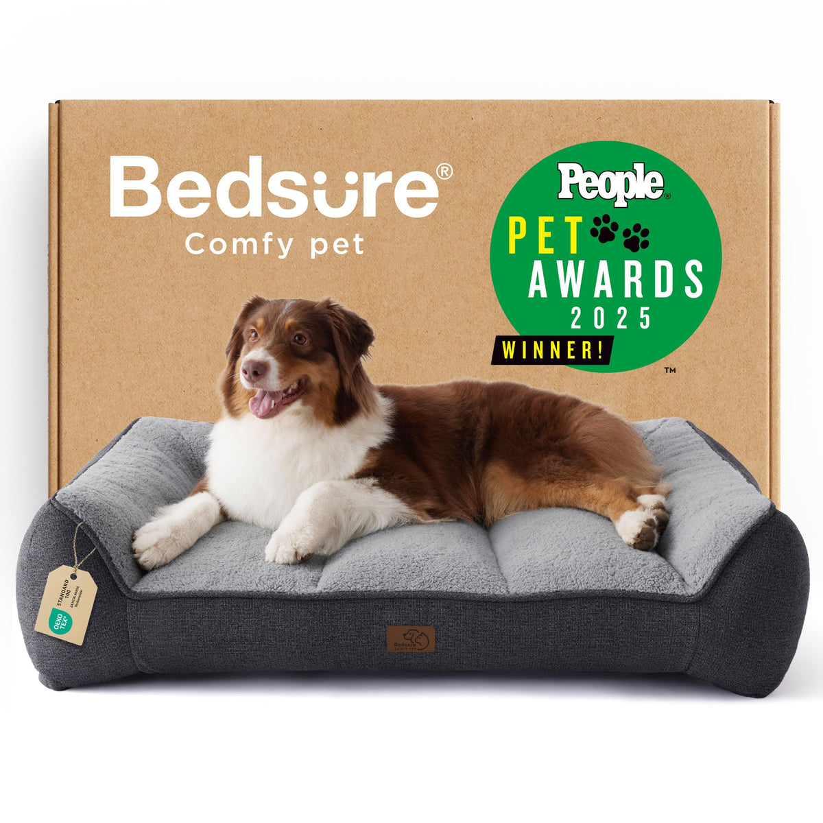 Bedsure SupportMax® Extra Thick Orthopedic Dog Beds Large Sized Dog