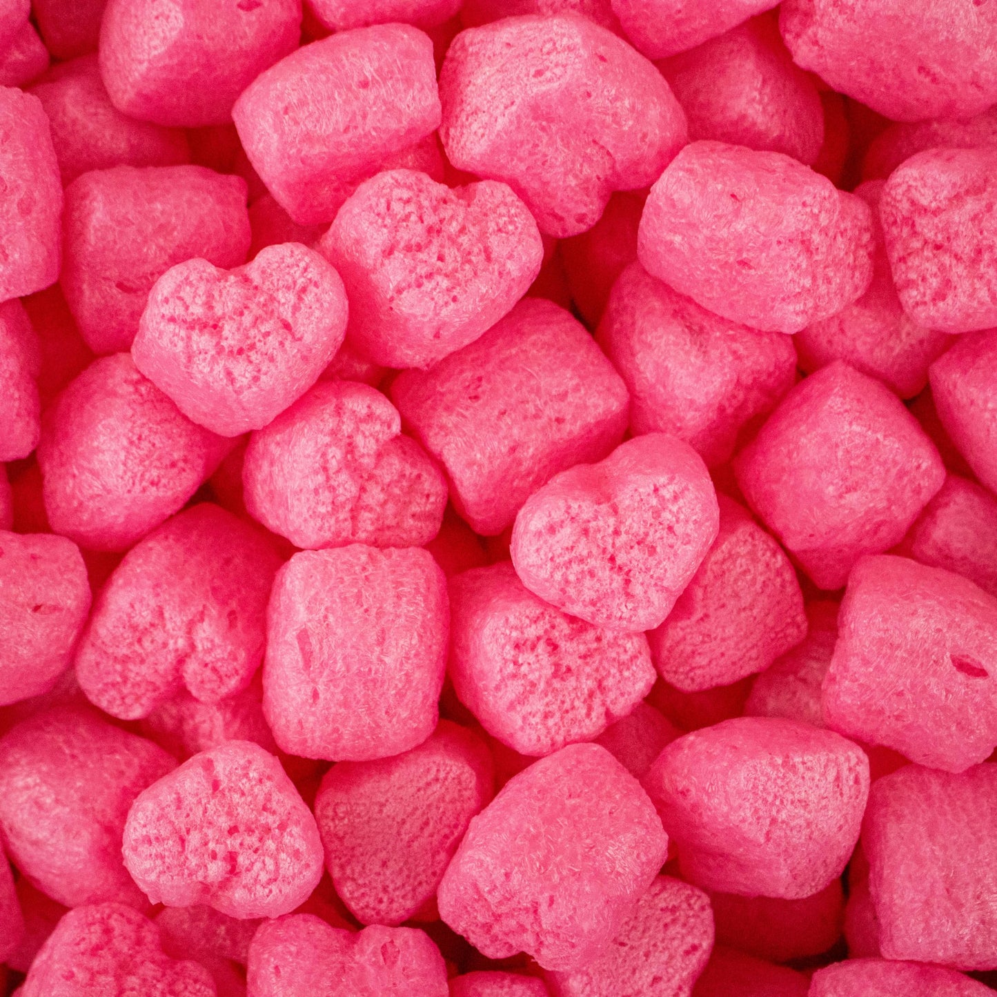 Magicwater Supply - .5 Cu Ft - Pink Heart Shaped Recycled Anti Static Packing Peanuts - Compostable & Biodegradable Cushion for Shipping - Dust-Free & Abrasion Resistant - Void Filler