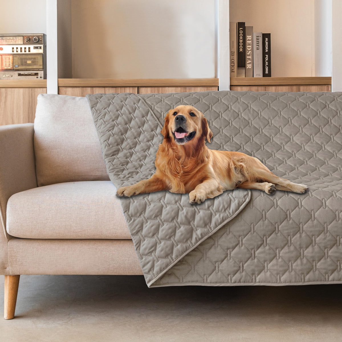 gogobunny Waterproof Dog Blankets for Large Dogs, Pet Bed Cover Breathable