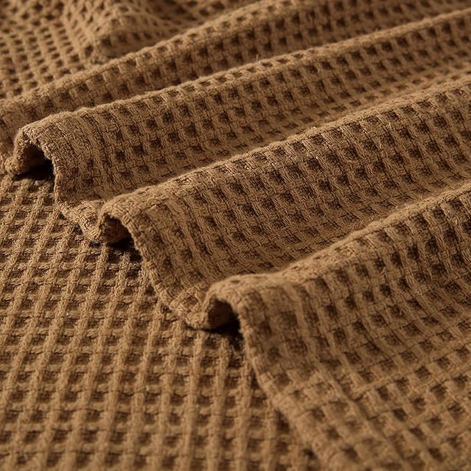 Eddie Bauer Blanket Soft Waffle Weave Bedding, Medium Weight Bedroom Decor, Softens Every Wash, King, Brown