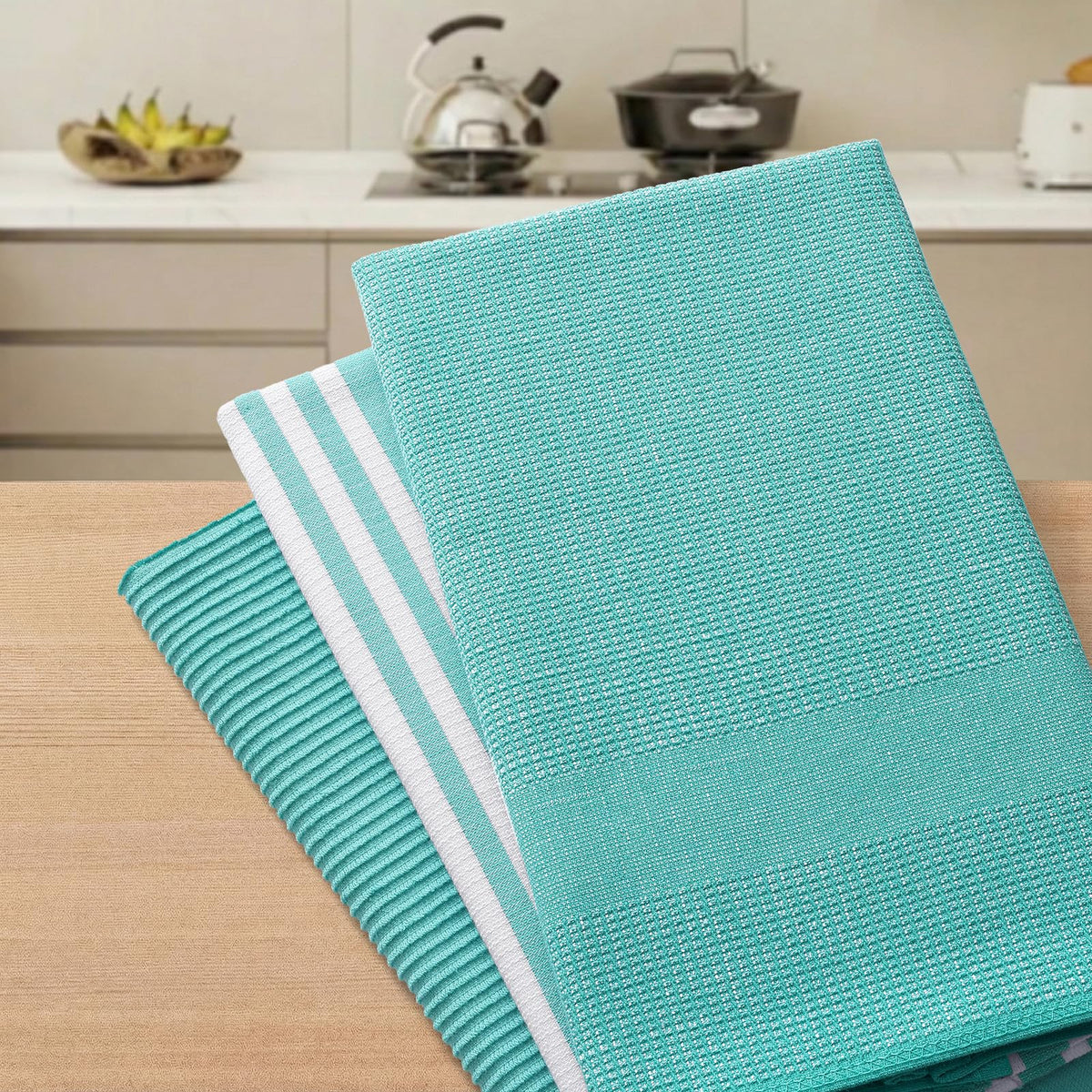 Cotton 380 GSM Premium Kitchen Towels (6 Count)