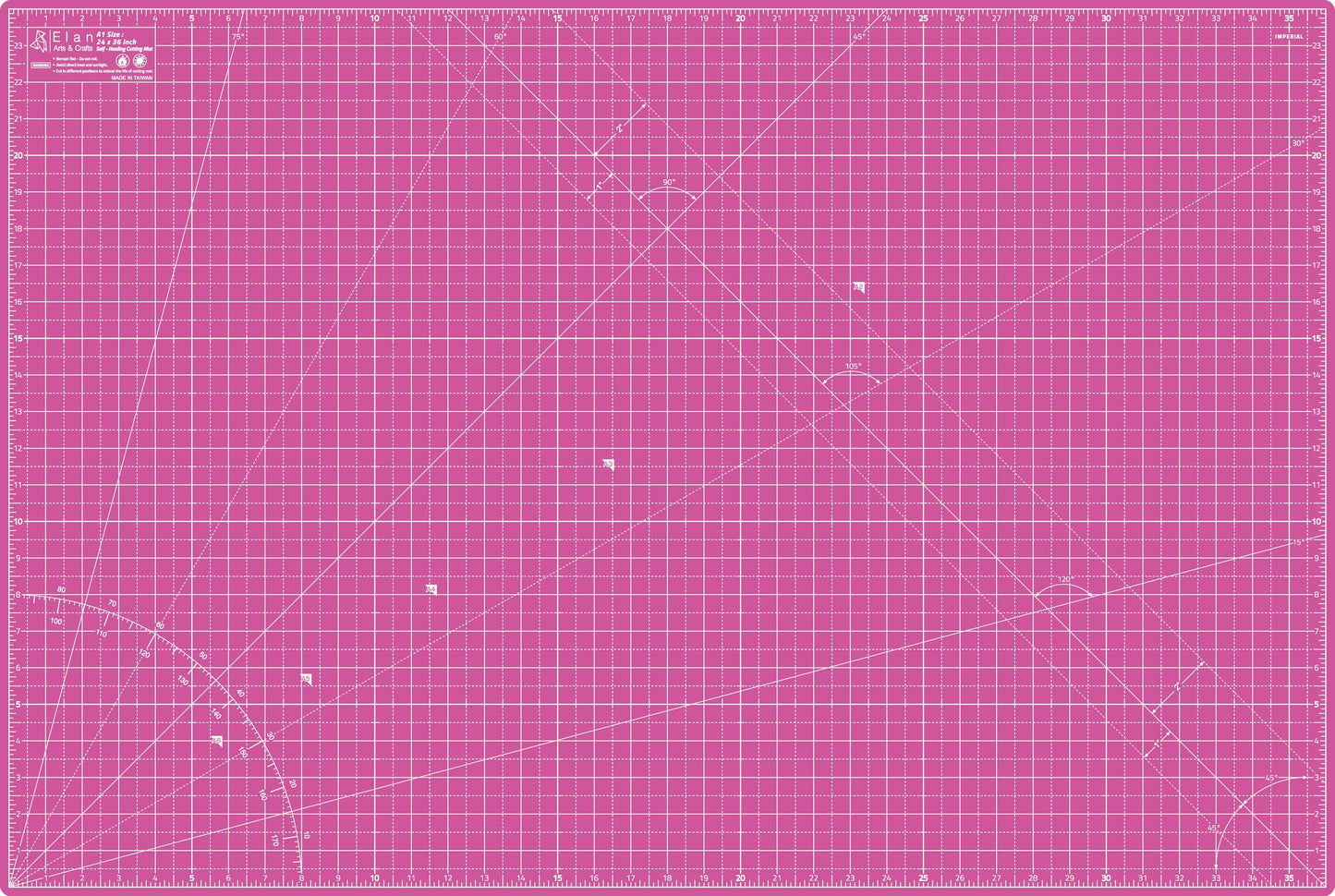 Elan Cutting Mat A1 Pink & Purple, Large Self Healing Cutting Mat 24 x 36 Inch, 5-Ply Craft Board Pink, Hobby Board for Crafts 24x36 Inch