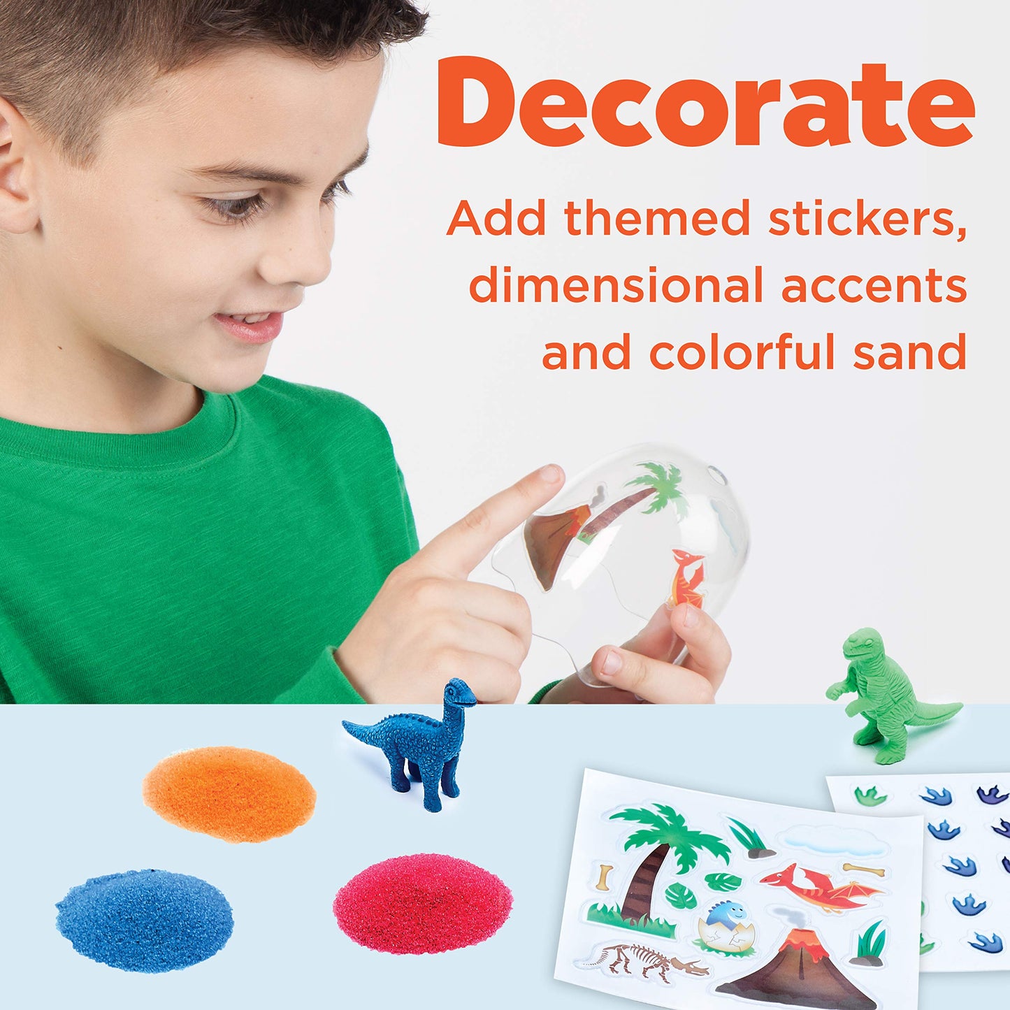 Creativity for Kids Mini Garden Dinosaur: Terrarium Kit for Kids - Dinosaur Crafts for Boys, Dinosaur Toy and Science Kit for Kids, Spring Crafts (Ages 6+)