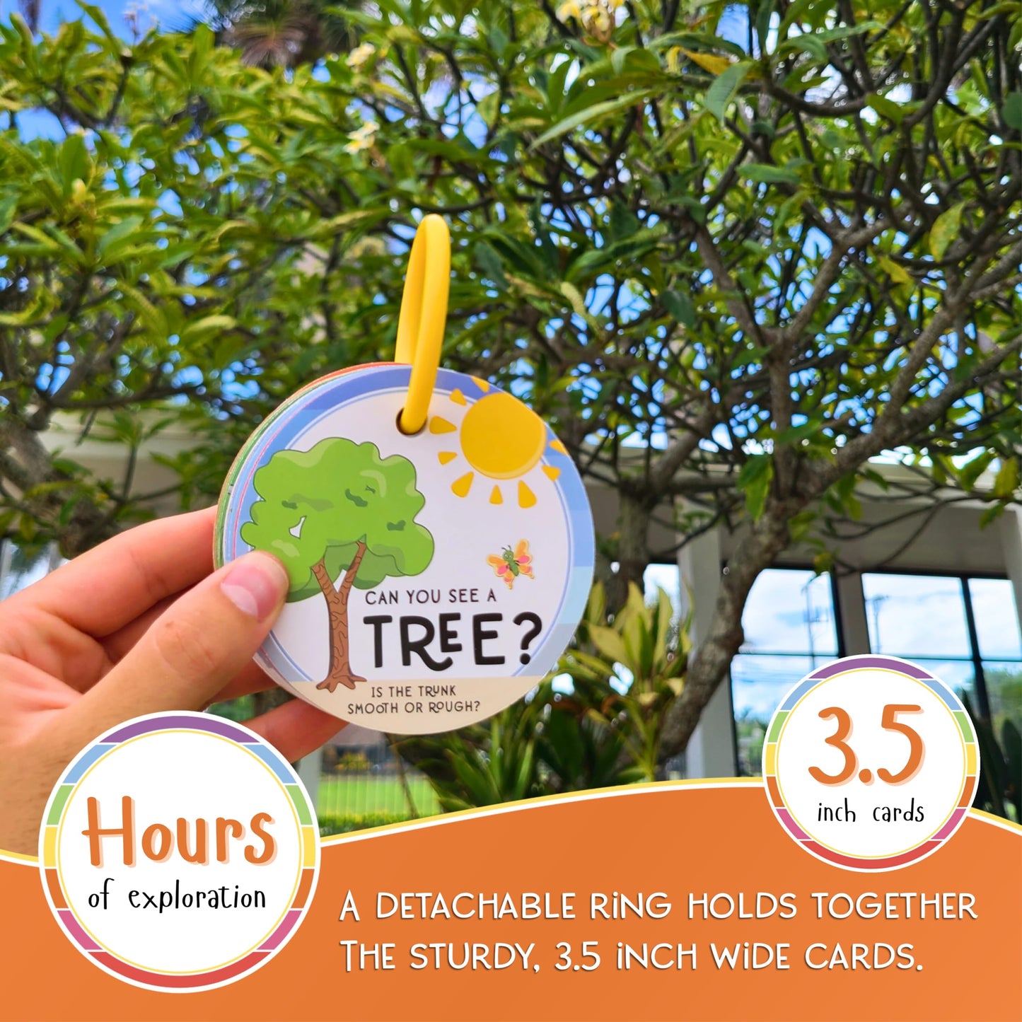 LMC Products Children's Scavenger Hunt | Toddler Activities | Games for 2, 3 Year Old's & Up | Kids Educational Scavenger Hunt Cards (Outdoor Edition - Expanded Version)