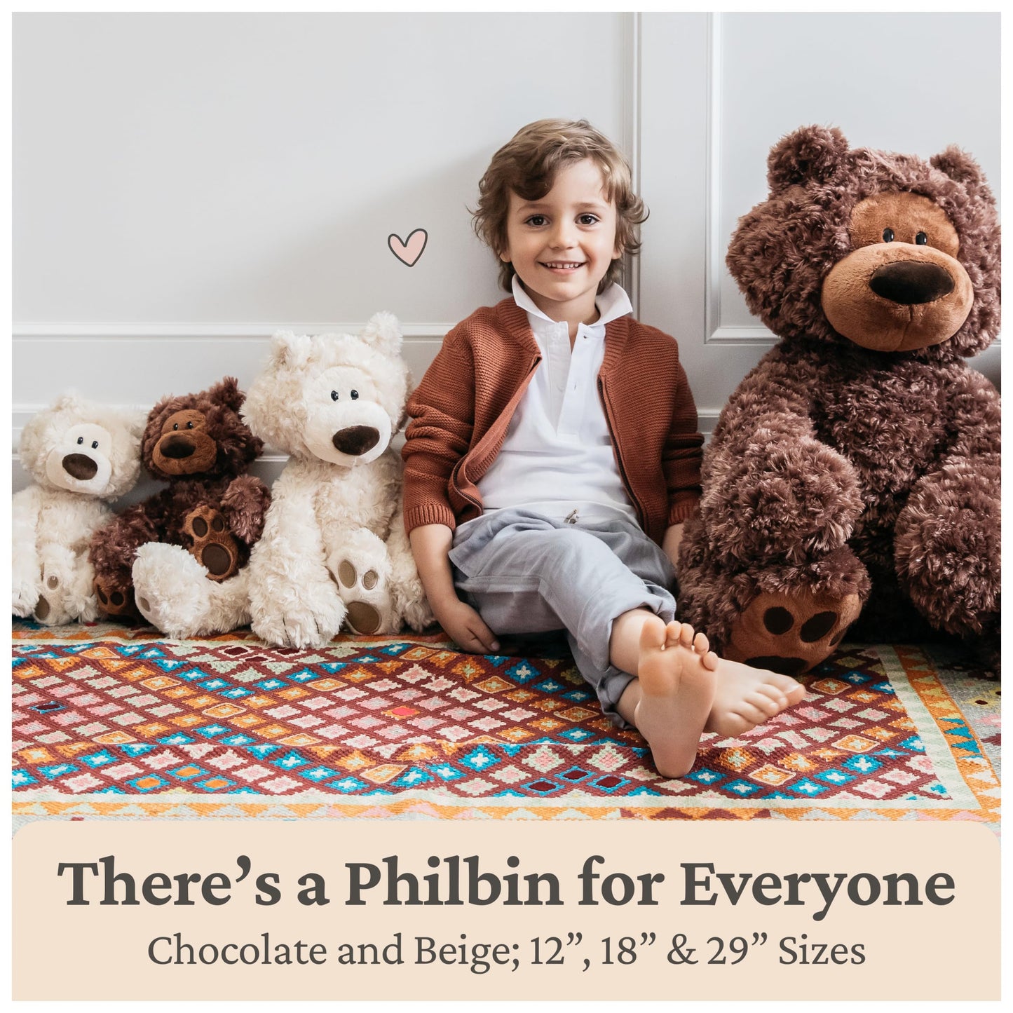 GUND Jumbo Philbin Teddy Bear, Large Teddy Bear, Stuffed Animal for Ages 1 and Up, Plush Toy, Chocolate Brown, 29"