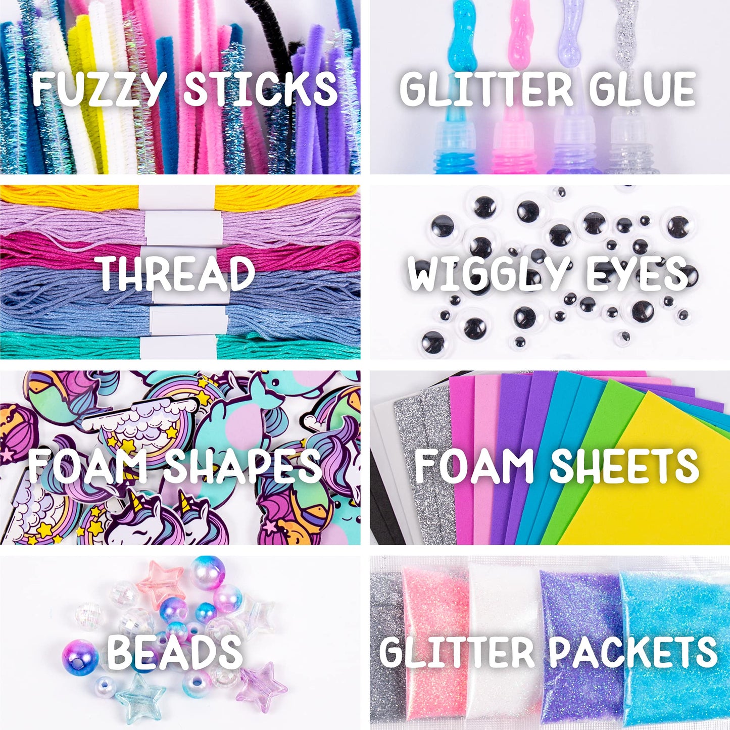 Made By Me Ultimate Craft Box, Unicorn Craft Kit, 1000 Piece Set, Reusable Storage Case, Preschool Arts & Crafts Projects, Great for Group Projects, Craft Box for Kids