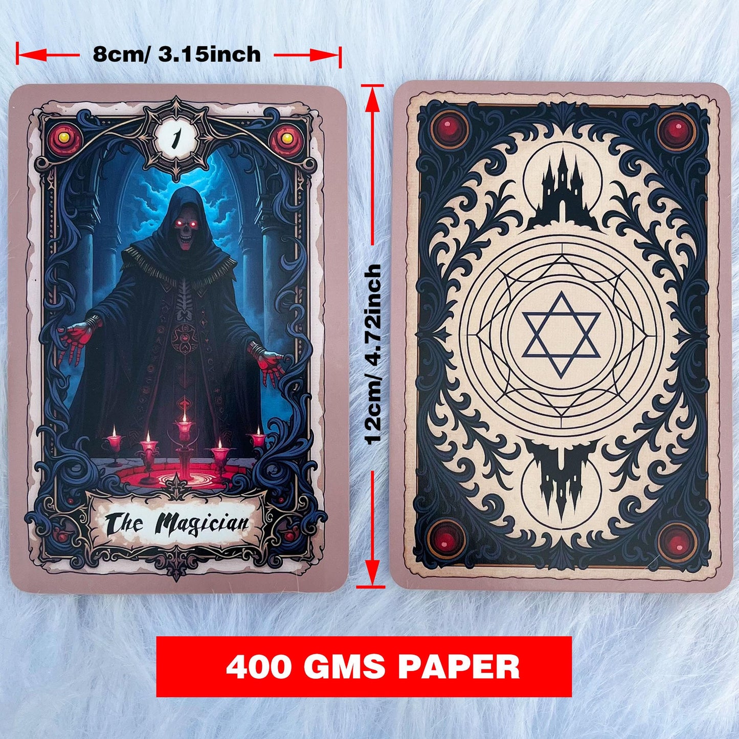 Unique Dark Gothic Tarot Deck, Tarot Cards for Beginners, Dark Fantasy Style Deck, Witch Divination Tool, Fortune Telling Tarot Learning Decks
