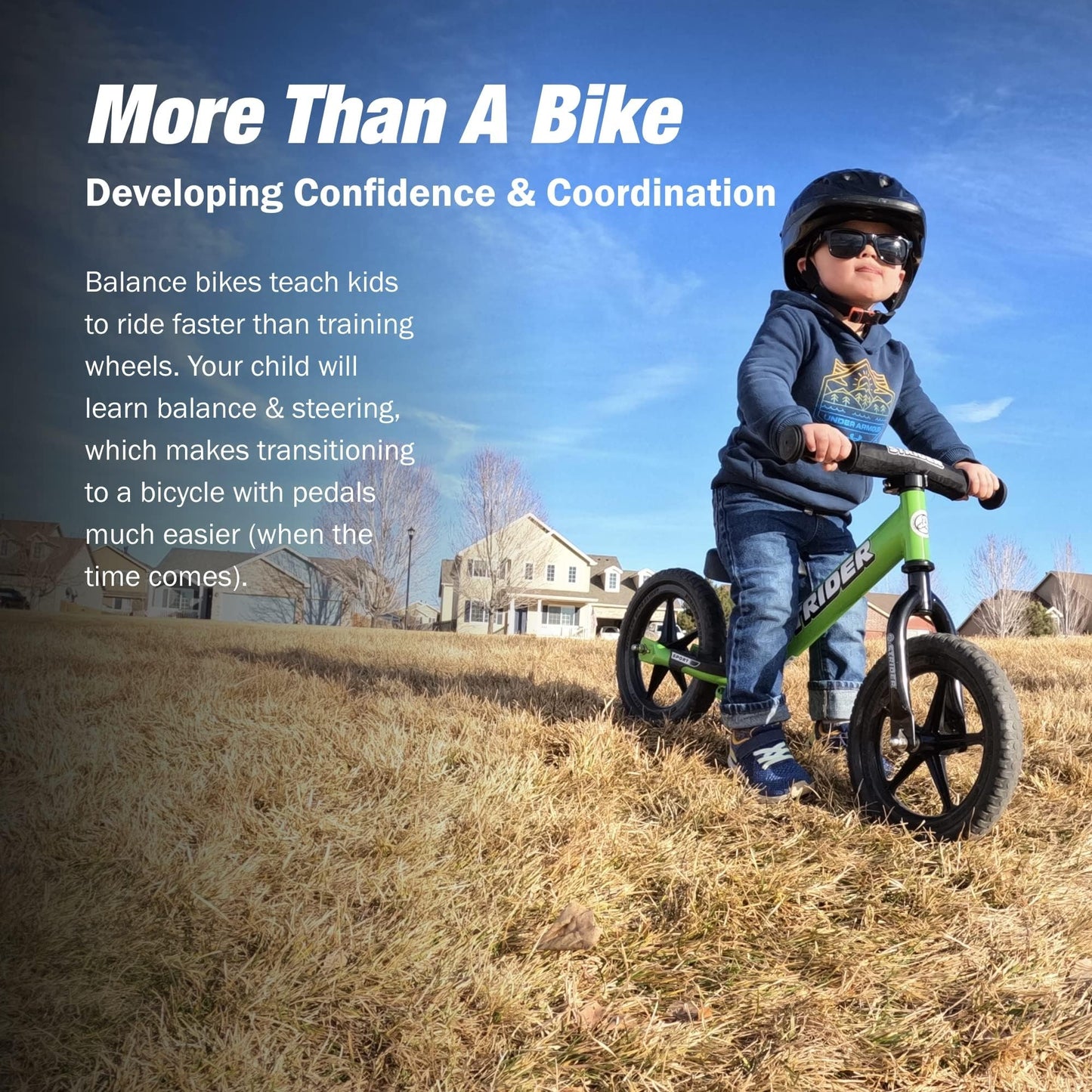 Strider 12 Sport No-Pedal Balance Bike, For 18 mos.- 5 years, Green