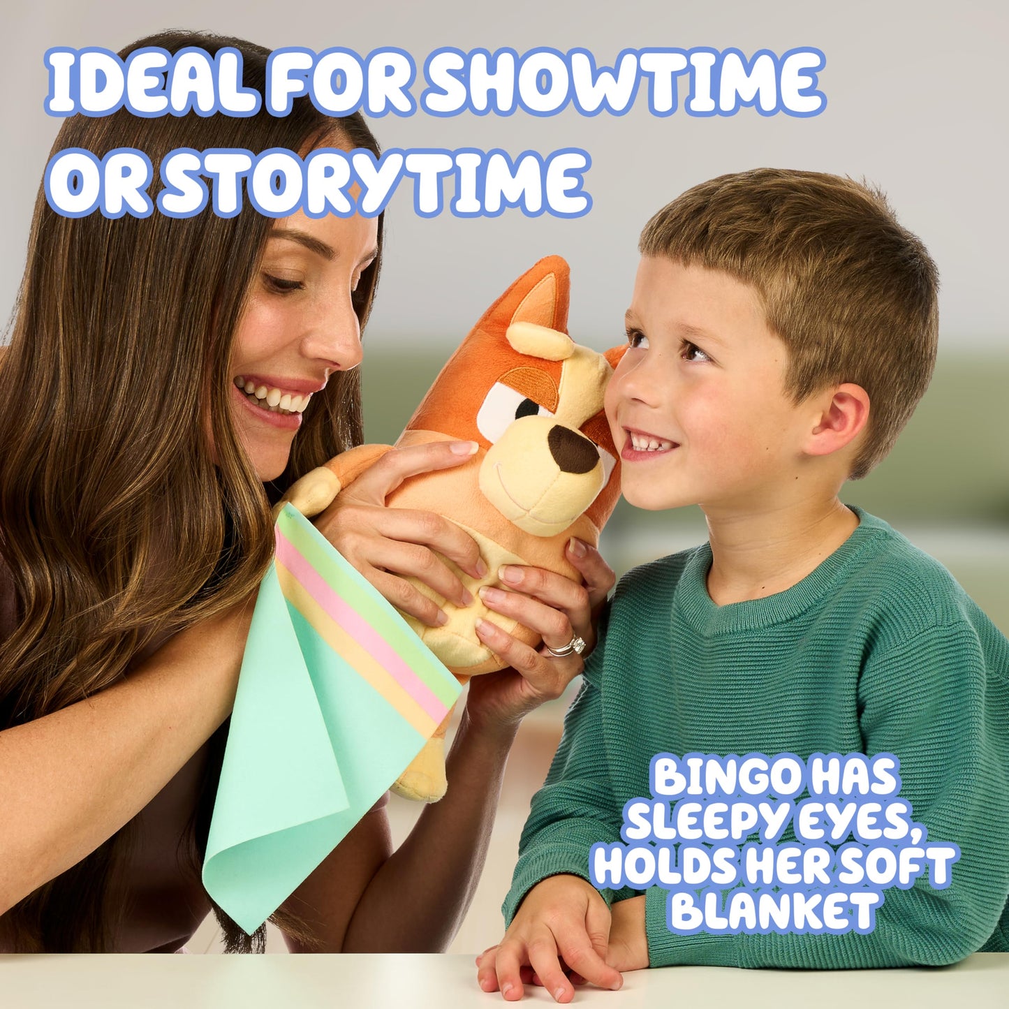 Bluey Sleepy Time Bingo Talking Plush, Soothing Baby Toy for Sleep, 7 Show Phrases & Theme Song, Cuddle Buddy