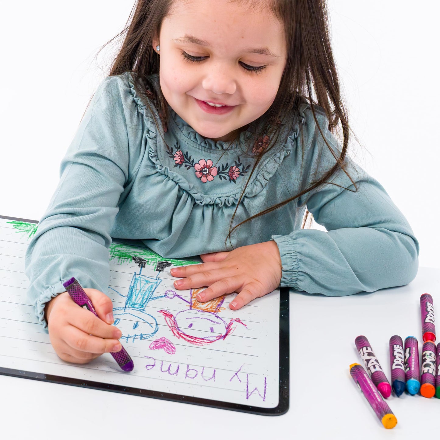 Rectangle Crayon Board | The Only Dry-Erase Lap Board for Visual & Hand Development | Crayons, Not Markers | Infant, Toddler, Kids, Classroom | Zero VOCs | Made in USA