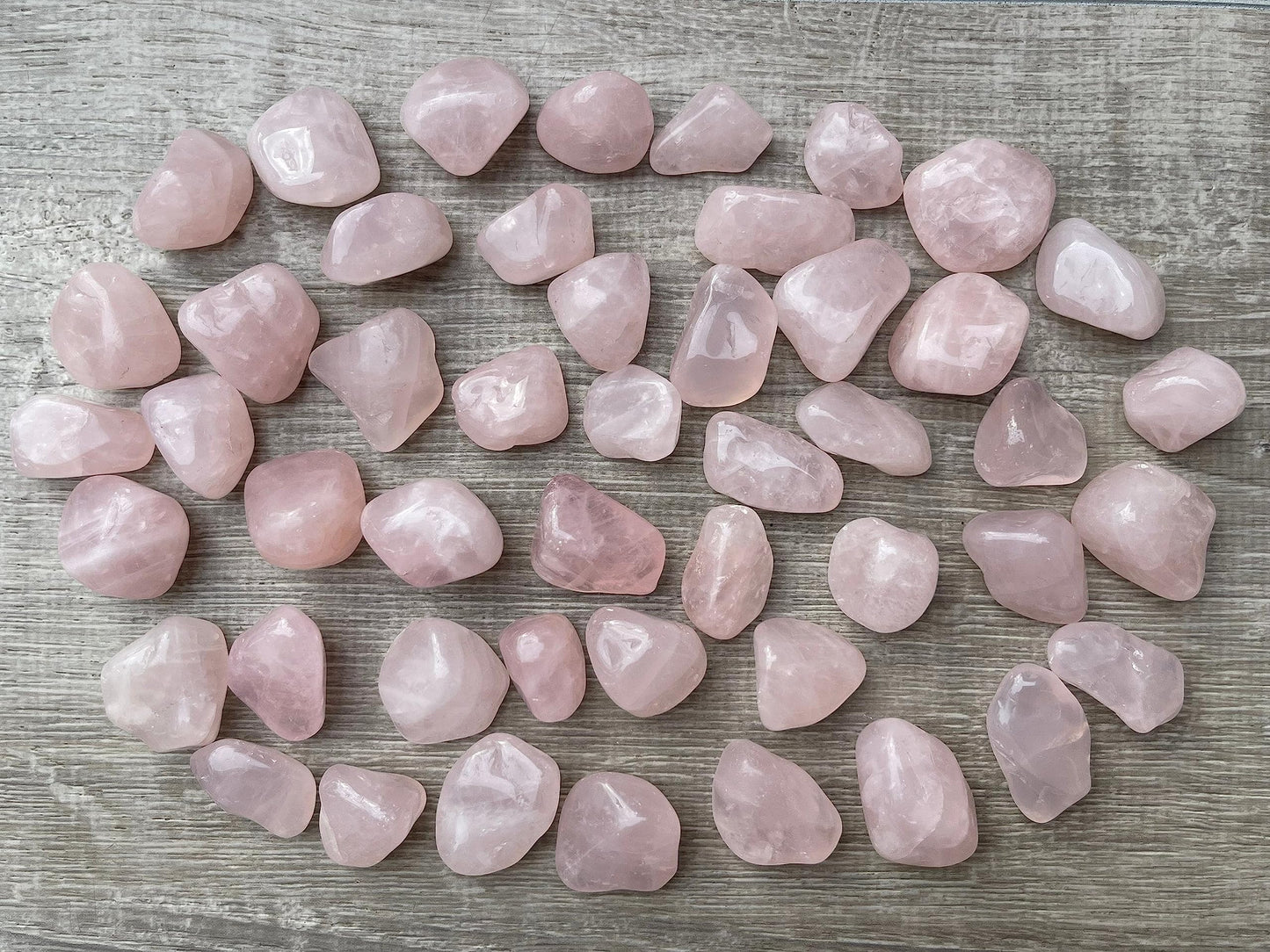 GAF TREASURES 5 Pcs Tumbled Rose Quartz Stones, Polished Quartz Healing Crystals