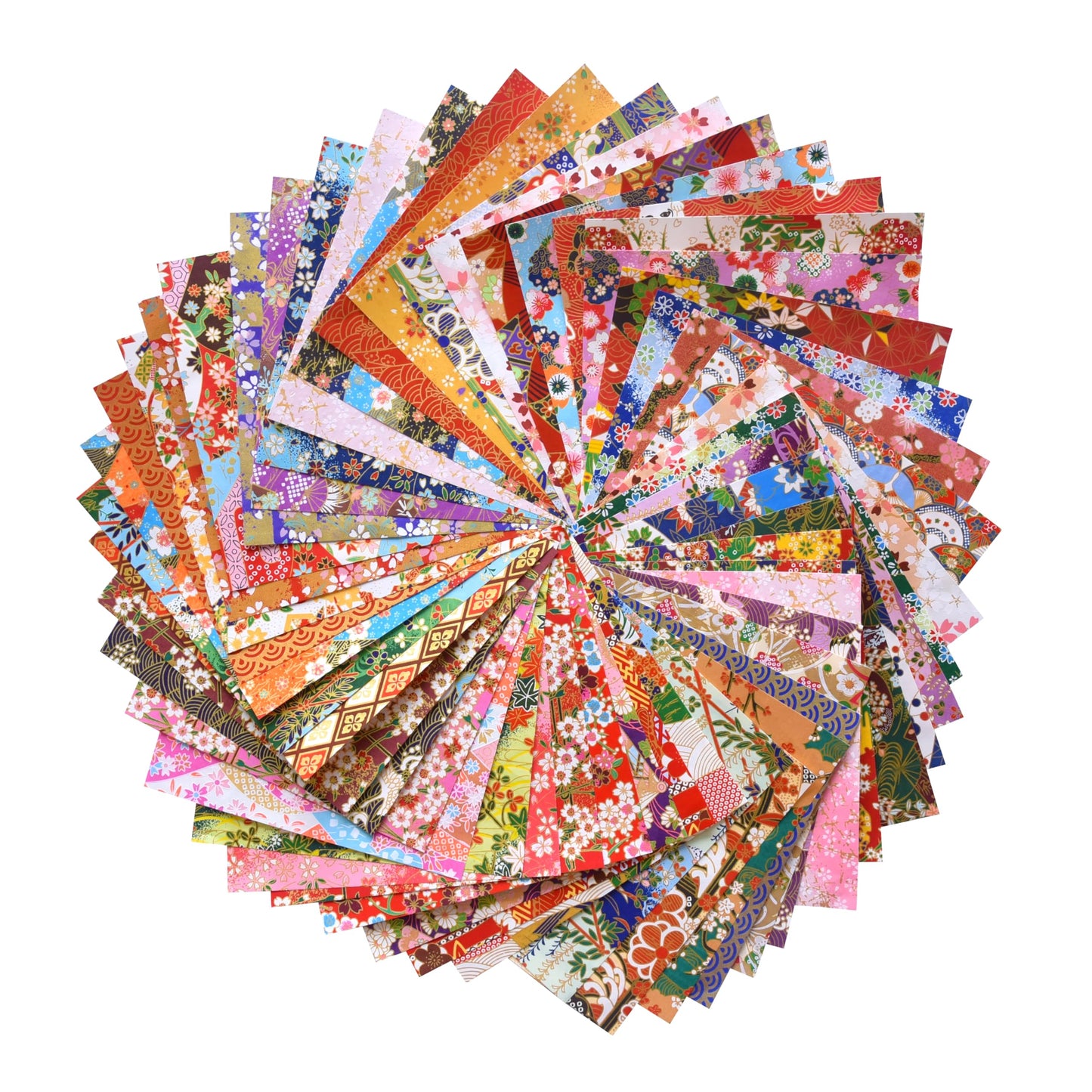 50 Origami Paper Yuzen Washi Paper Different Patterns Japanese Print 6x6 inches for Wedding Decor Japanese Designs, Mixed Patterns for Origami, Scrapbooking, DIY Gifts Origamipolly