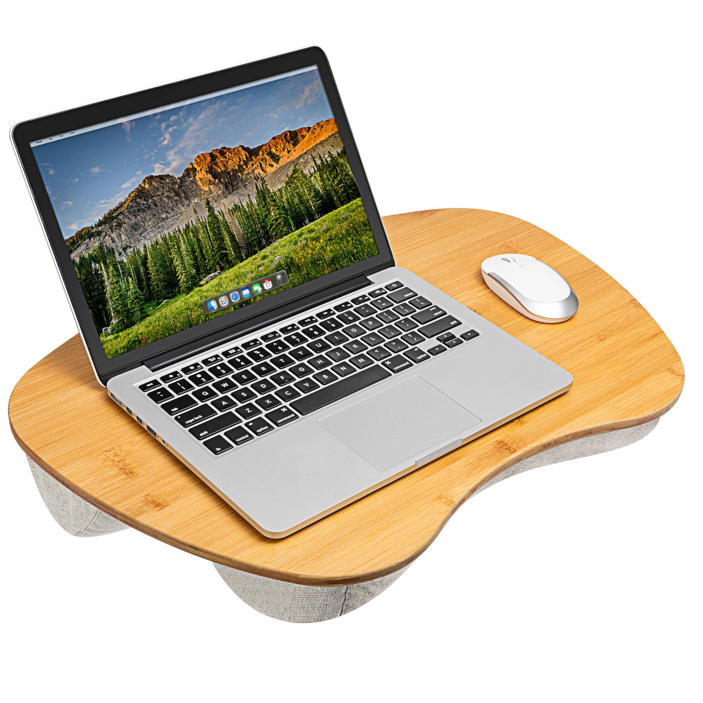 LAPGEAR Extra Large Bamboo Lap Desk - Natural - Fits up to 17.3 Inch Laptops - Style No. 91687