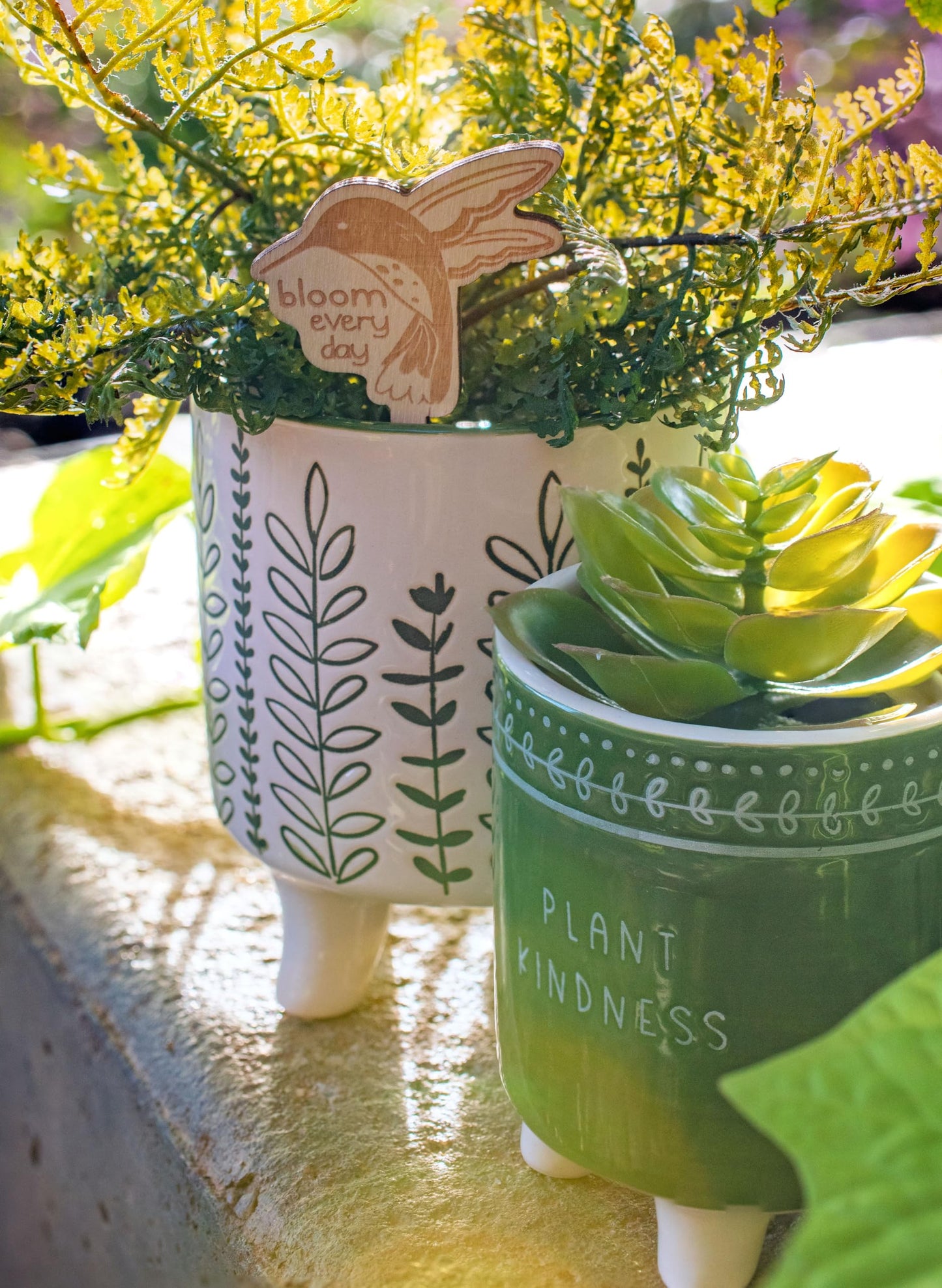 Karma, Footed Ceramic Planter Set of 2, Modern Boho Planters, Ceramic Footed Planters, Better Place