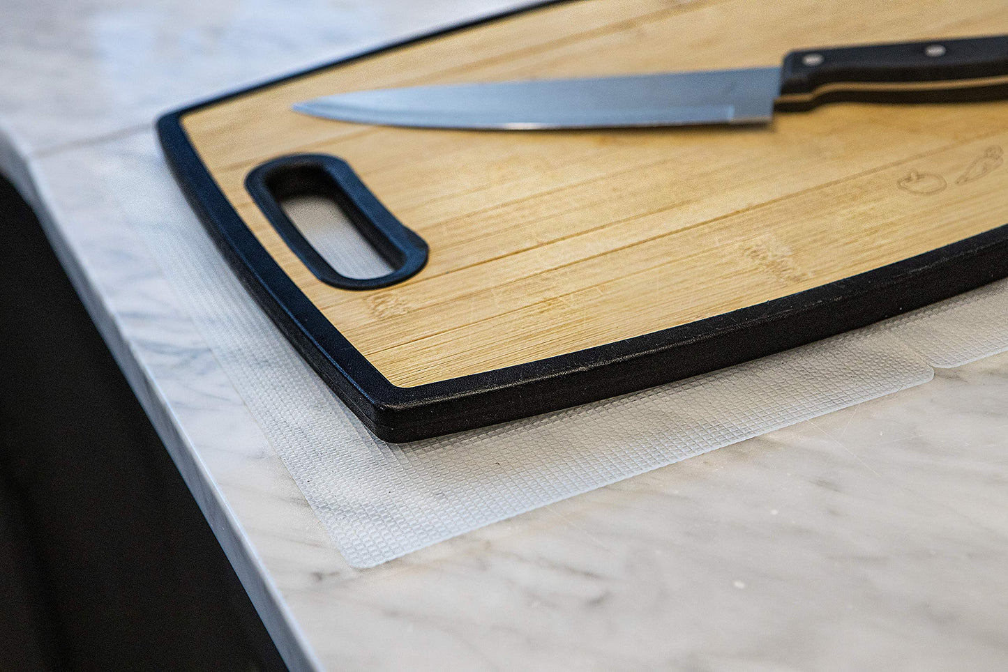 CatTongue Grips Non-Adhesive Anti-Slip Mat - Multi-Purpose Non-Slip Pad For Chefs & Home Cooks - Ideal Cutting Board Mat & Drawer Liner - Kitchen Essentials For Safety (Black, 1-Pack)