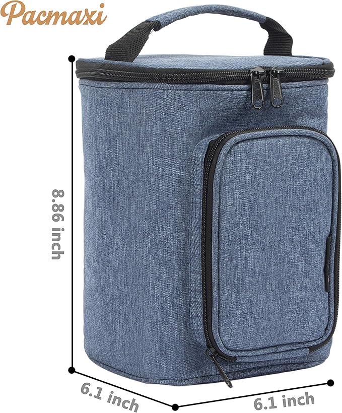 PACMAXI Carrying Bag for Waterpik Water Flosser, Portable Storage Bag for Water Flosser and Accessories Suitable for Travelling, Trips, Camping (Dark Blue)