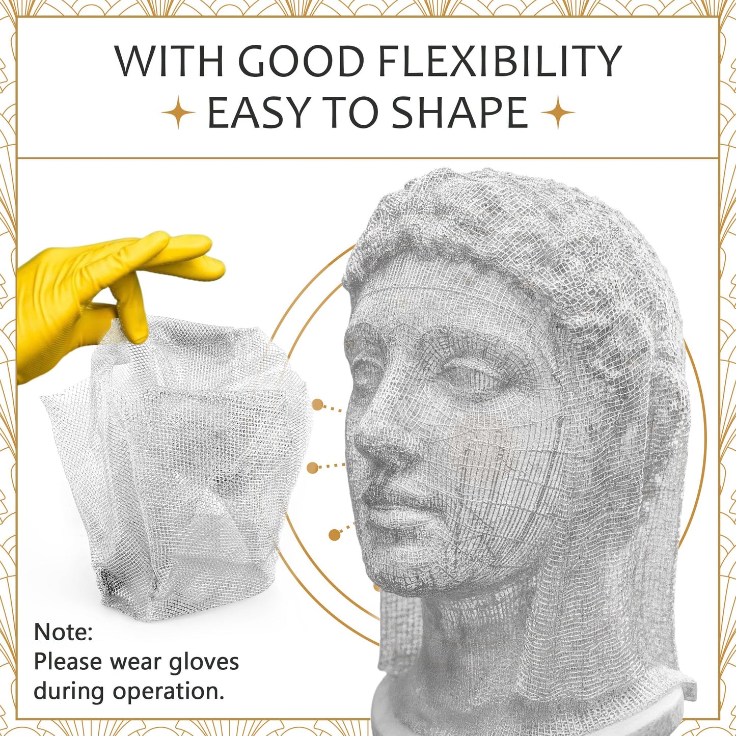 UNIFAMILY 2 Rolls Sculpting Wire Mesh,6.5FT x 16IN Aluminum Wire Mesh for Arts and Craft, Aluminum Armature Wires for Sculpting, Armature Mesh for Clay, Sculpting Craft Mesh for DIY Projects