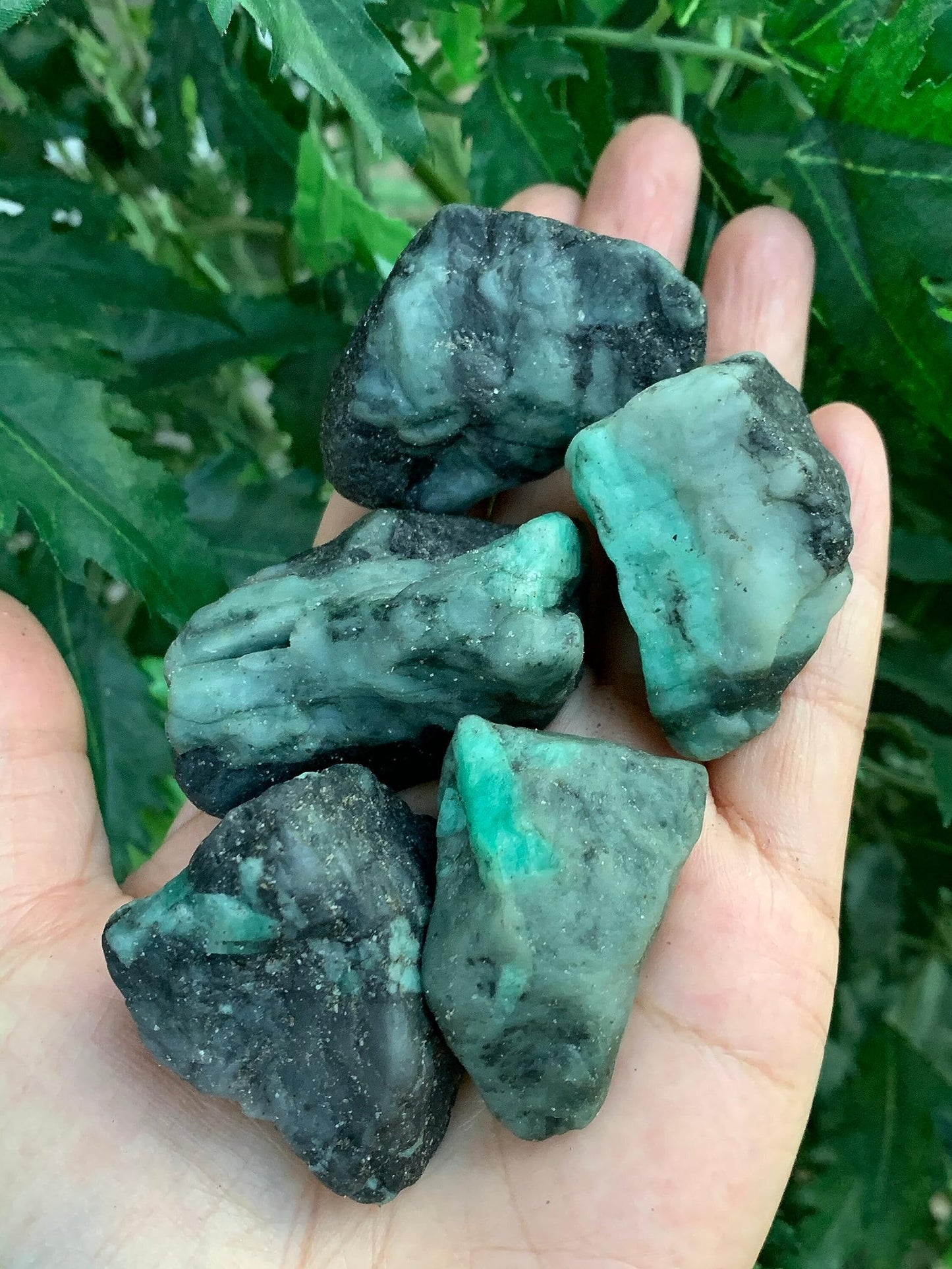 GAF TREASURES Wholesale Raw Emerald Crystals, Natural Emerald Stone, Natural Rough Emerald Crystals, Emerald Rough, Emerald Healing Crystals (Emerald, 0.25 Pound)