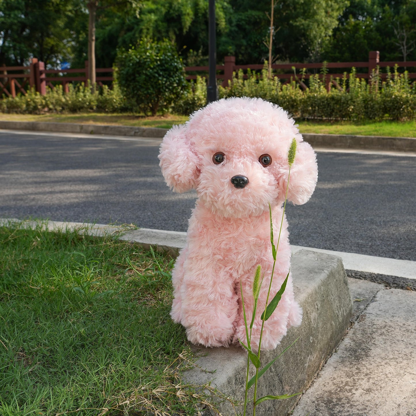 WEIGEDU Blue Pink Stuffed Dog Animals Plush Toys for Gifts Kids Decoration Education