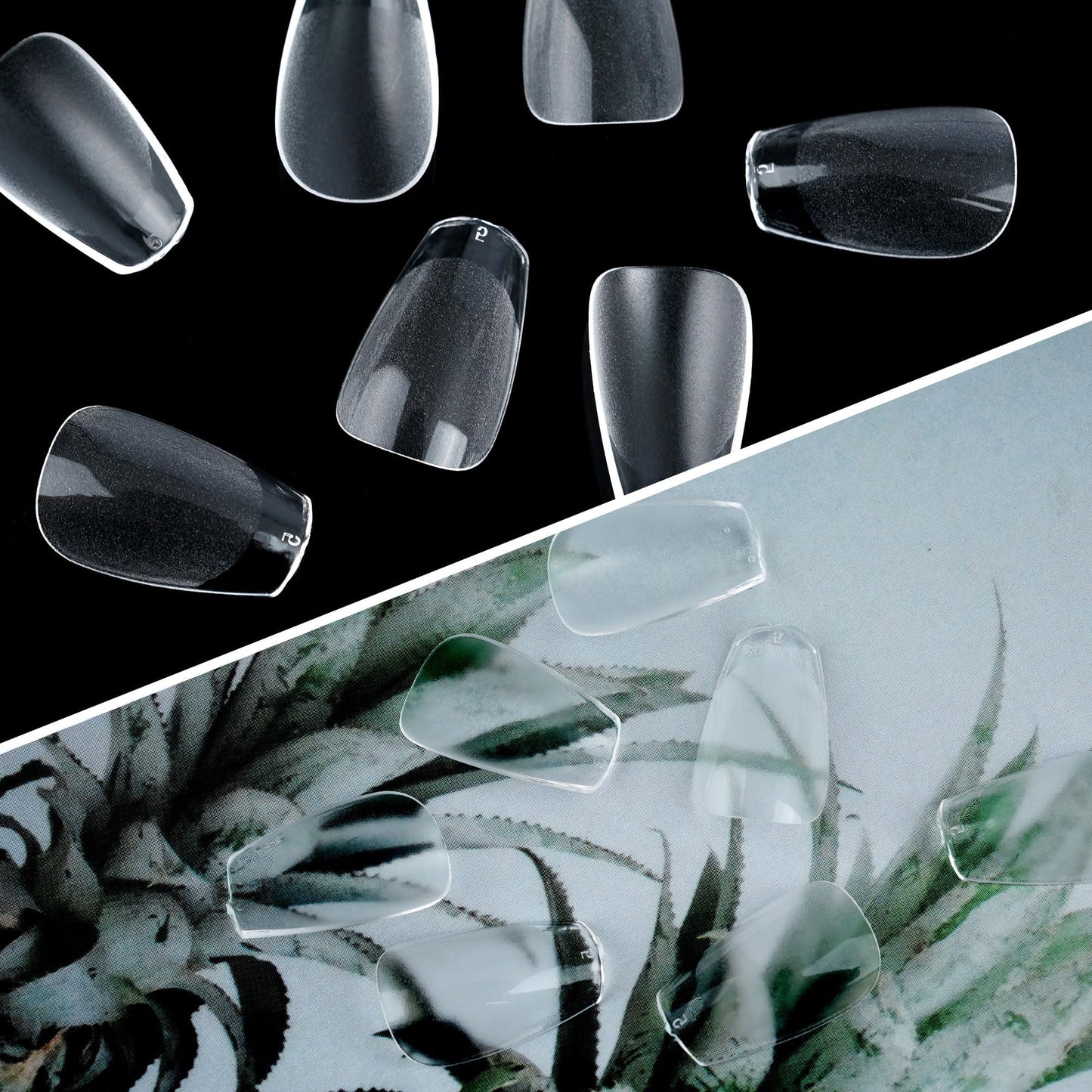 Half Matte Short Coffin Fake Nail Tips, Soft Gel Pre-Shaped Nail Tips, Full Cover False Nails with Clear Box for Nail Salons and DIY Nail Art, 600PCS/12 Sizes