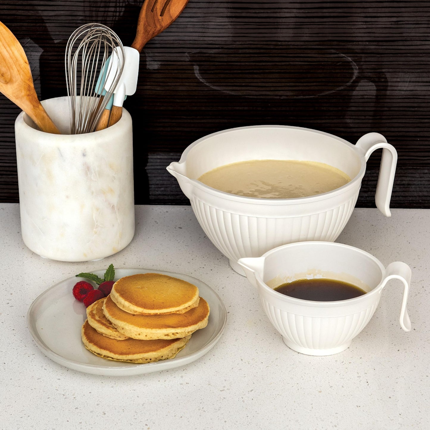 Nordic Ware Better Batter Bowl, White, 10 Cups