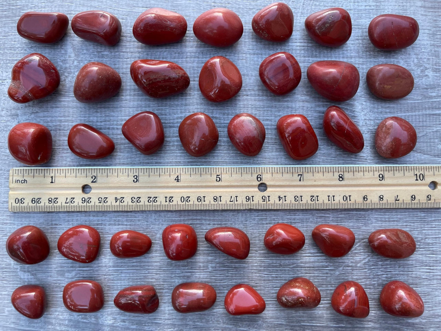 GAF TREASURES 5 Pcs Red Jasper Tumbled Stones, Polished Red Jasper Gemstone, Red Jasper Healing Crystals (Red Jasper)