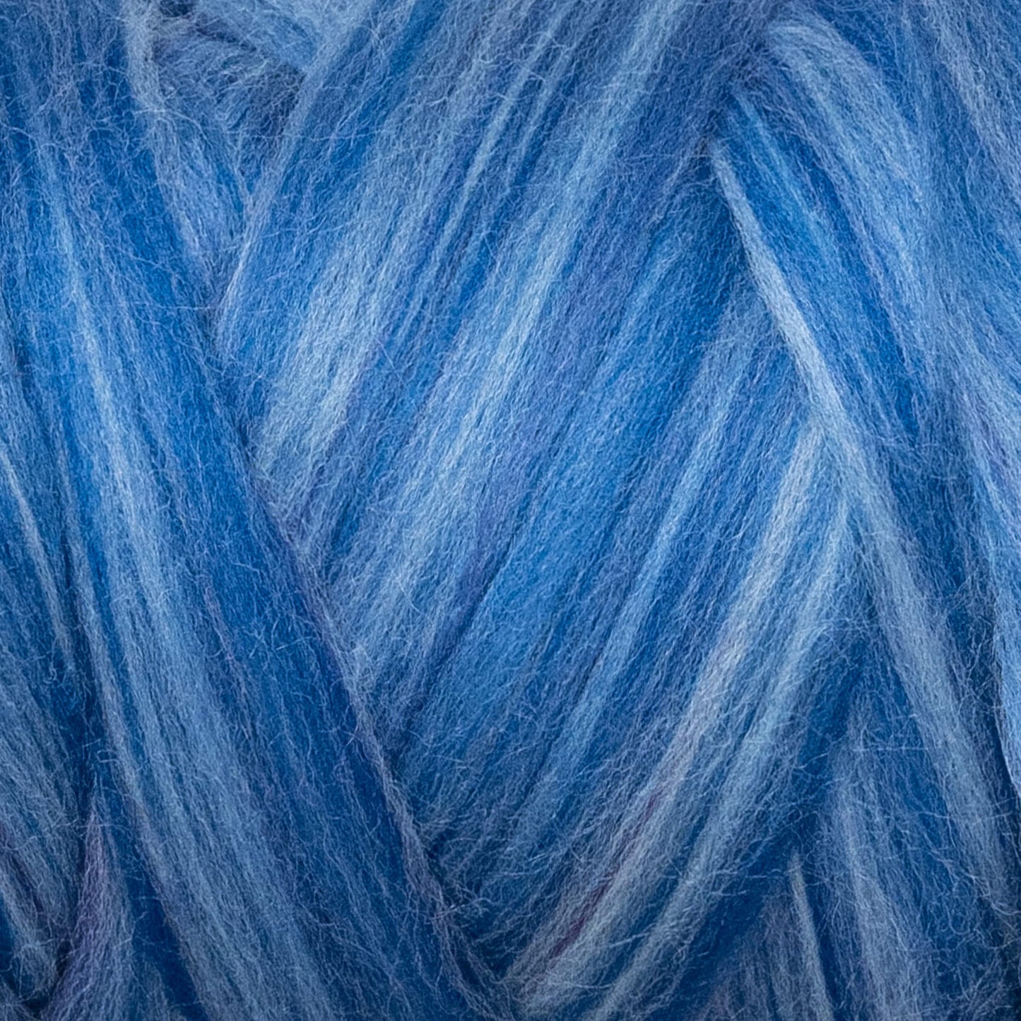 Kondoos Multi Colored Natural Wool roving, 1 lb. Best Wool for Needle Felting, Wet Felting, handcrafts and Spinning. (Ocean Blue, 1lb)