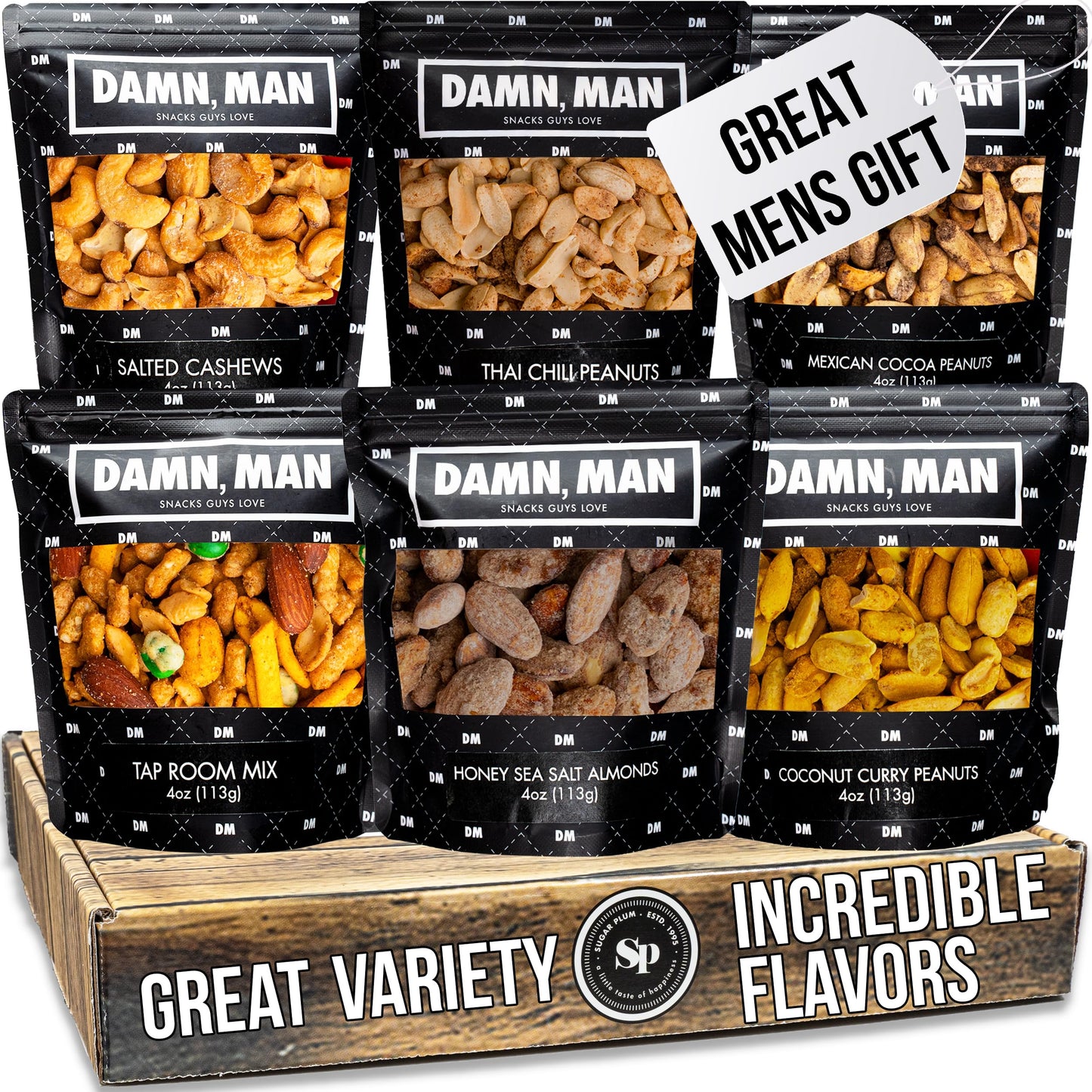 Gift Baskets for Men – Gourmet Nuts Gift Basket, Birthday Gift for Dad, Husband & Adults, Roasted Snack Box Variety, Fathers day gift