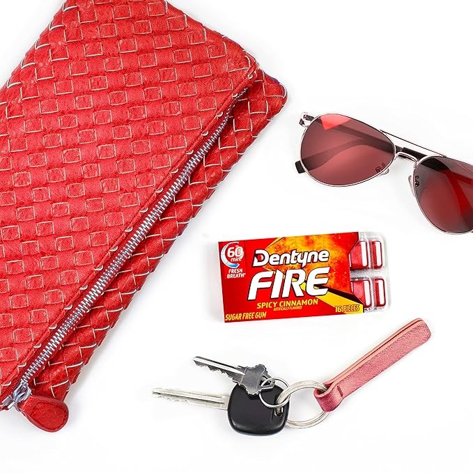 Dentyne Fire Spicy Cinnamon Sugar-Free Chewing Gum, Pack of 9 (144 Total Pieces)