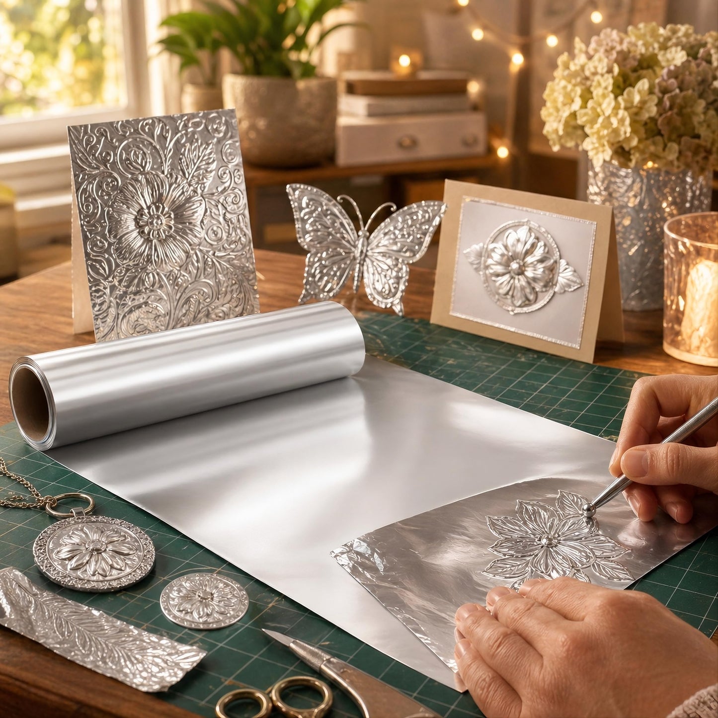 St. Louis Crafts Aluminum Metal Foil Roll, 36 Gauge, 12" x 10', Durable Foil for DIY and Crafting Projects