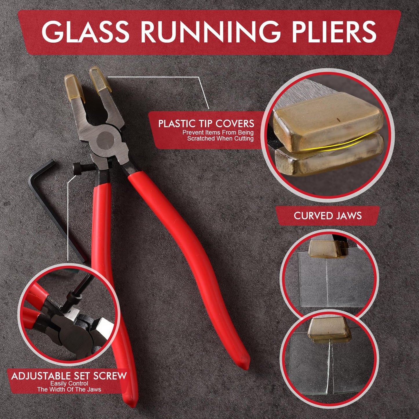 Stained Glass Cutter, Glass Cutting Tool with Tile Nippers for Stained Glass Tiles Mosaic Cutting