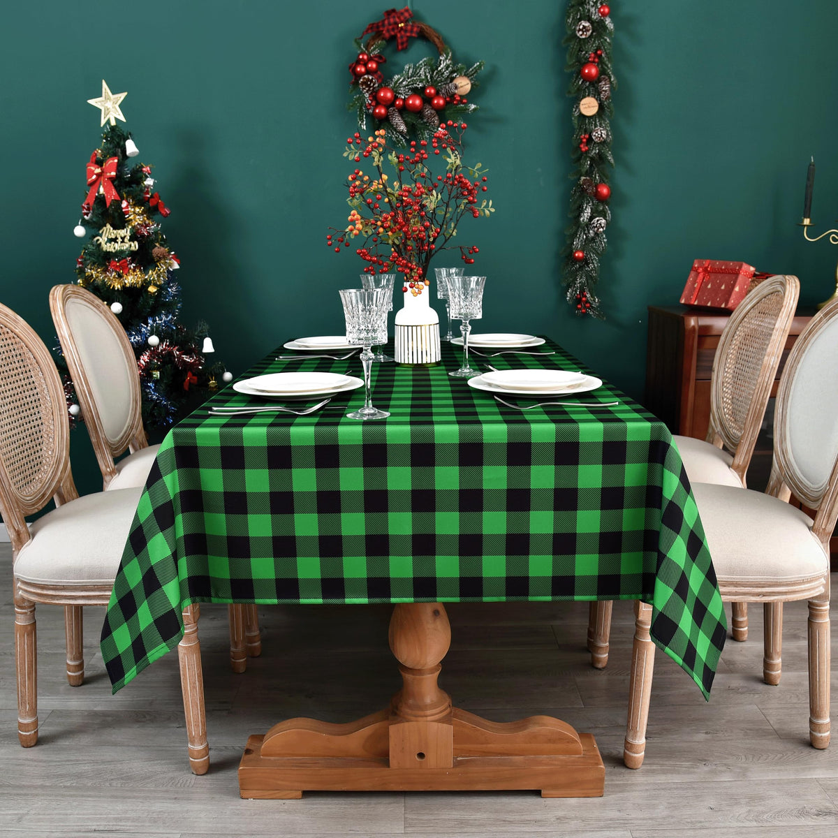 Waterproof Plaid Tablecloth Fabric