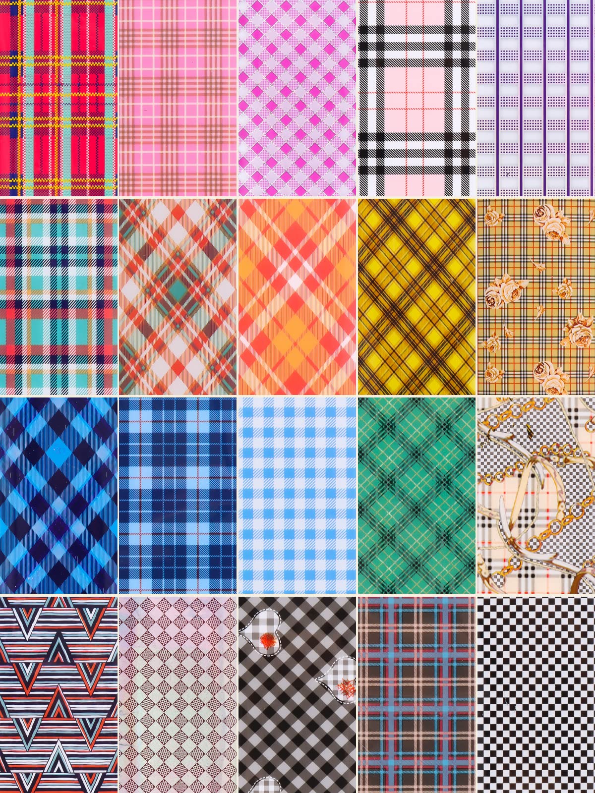 20 Sheets Buffalo Plaid Nail Foil Transfer Sticker, Kalolary Christmas Holographic Lines Foil Full Nail Wraps Decals for Winter DIY Nail Art