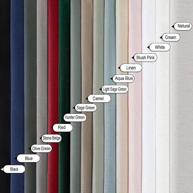 Chyhomenyc Kitchen Curtains 24 Inch Length, Light Filtering Short Window Curtain for Bathroom Basement, Yellowish Small Curtains, Each 30x24 Inch, 2 PCS, Cream