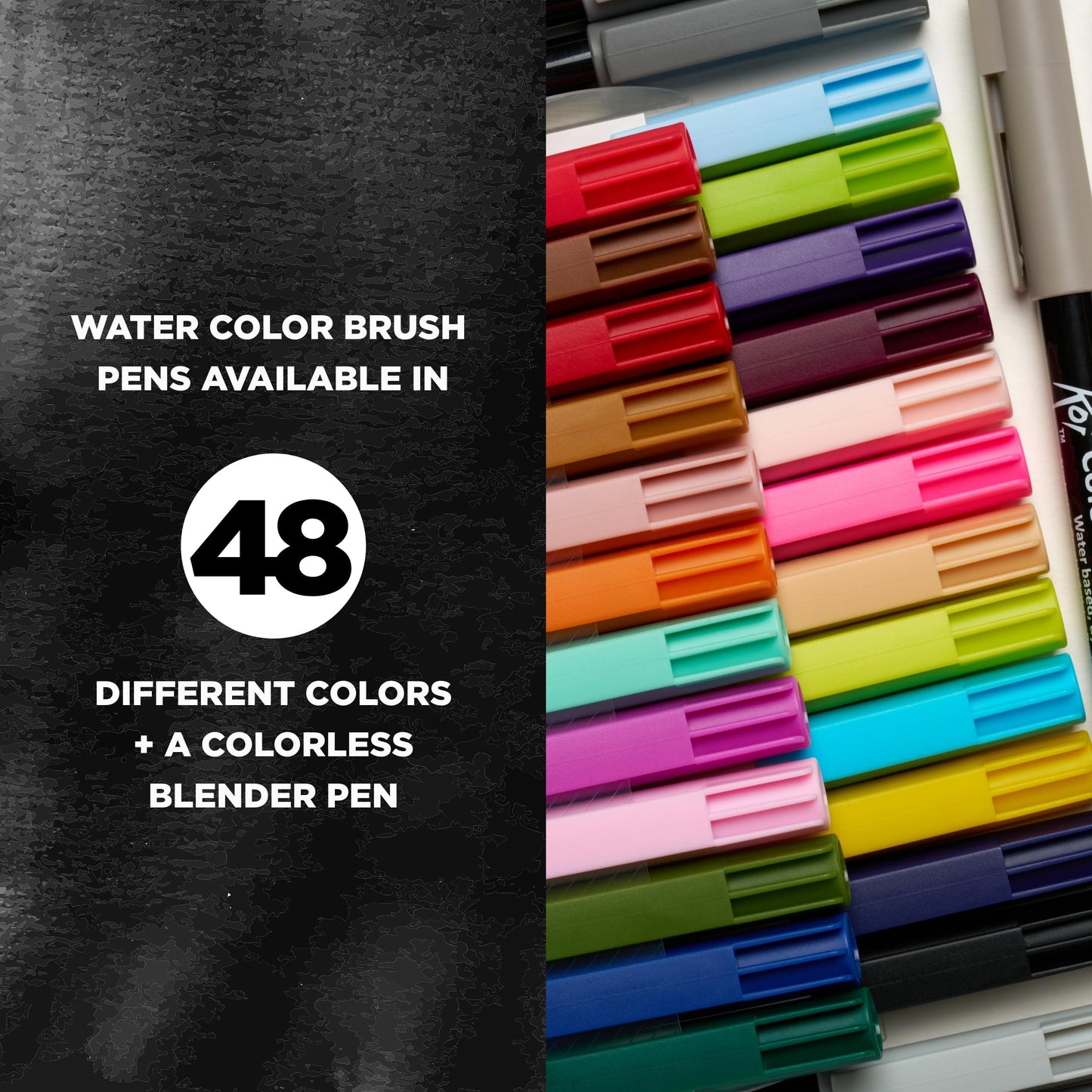 SAKURA XBR-6SA 6-Piece Koi Coloring Brush Pen Set, Gray