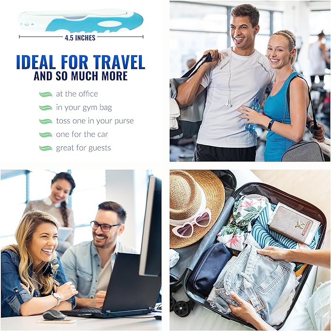 Portable Toothbrush Kit with Toothpaste, Built-in Cover, Folding Collapsible Travel Toothbrush (3 Pack - Medium)