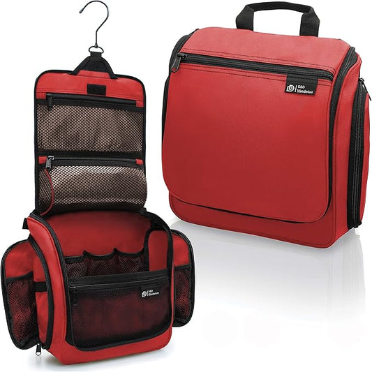 DD D&D Wanderlust D&D Hanging Travel Toiletry Bag for Men and Women – Cosmetics, Makeup and Toiletries Organizer Kit with 10 Compartments