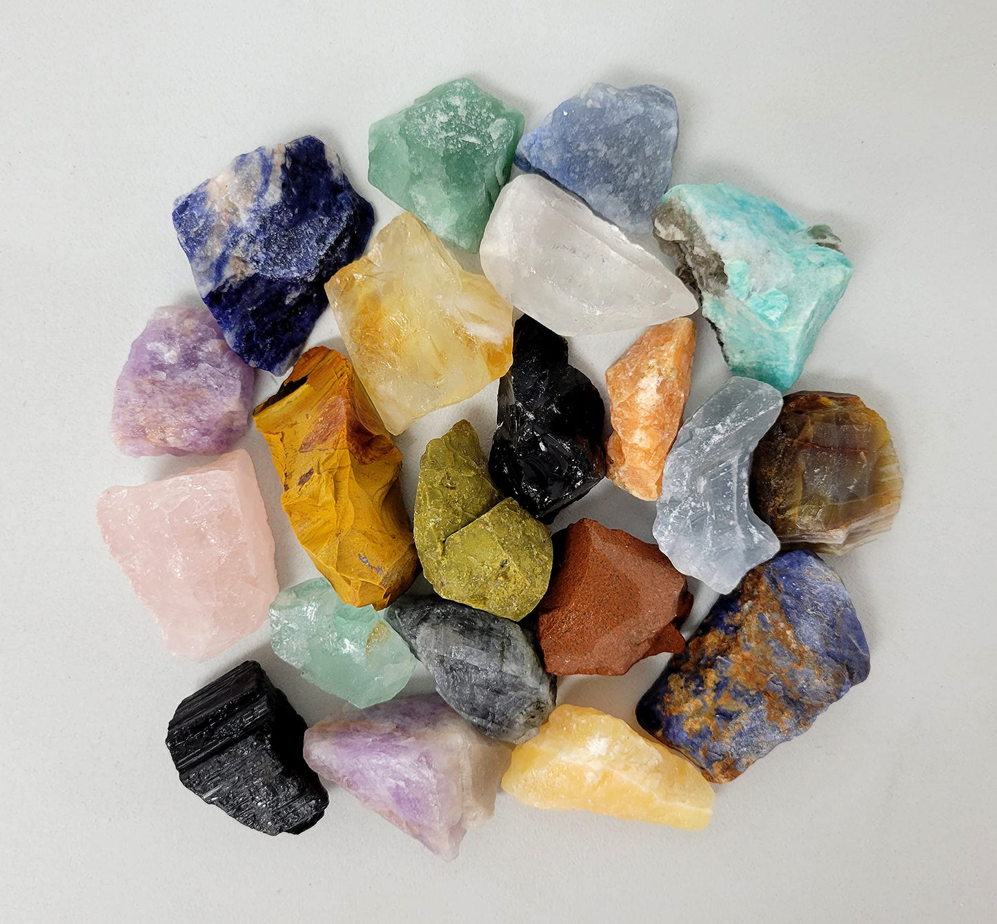 MINERALUNIVERSE 1/2 LB Assorted Mix Rough Stones - Bulk Random Crystals - Raw Natural Stones & Crystals - Fountain Rocks for Cabbing, Polishing, Wire Wrapping, Reiki, Chakra Crystal Healing