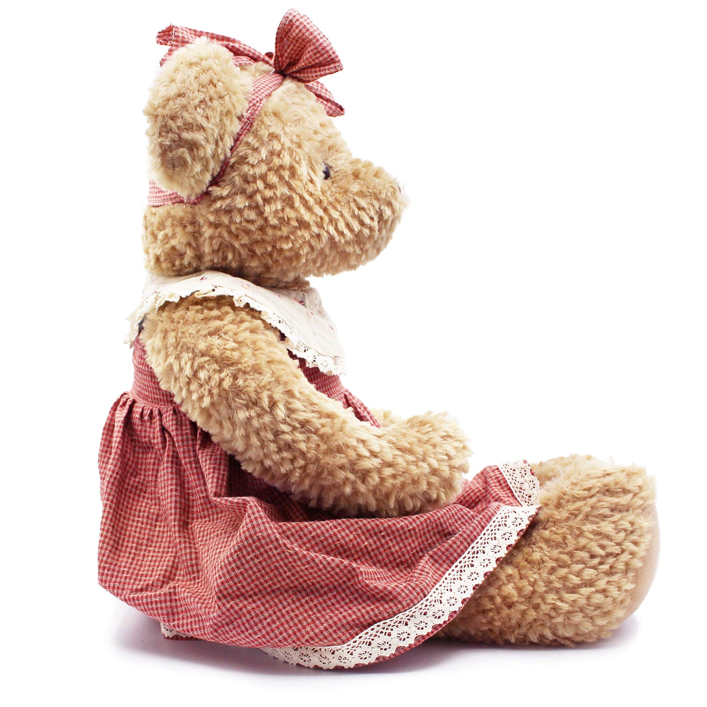 oitscute Big Baby Teddy Bear with Cloth Cute Stuffed Animal Soft Plush Toy 25" (SmallRed&Brown)