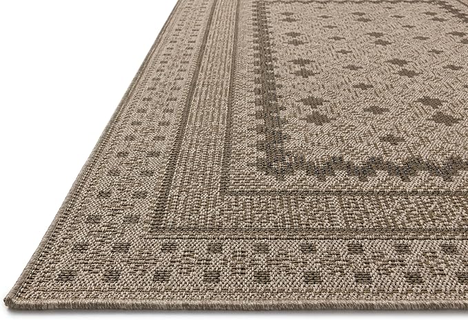 Loloi Chris Loves Julia Providence Collection PRC-06 Charcoal/Dove 7'-6" x 10', .12" Pile Height, Indoor/Outdoor Area Rug