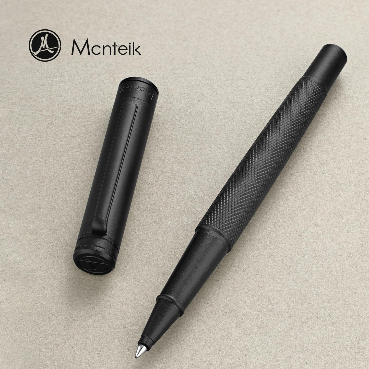 MCNTEIK Personalized Matte Black Forest Rollerball Pen, Luxury Pen with Schmidt Black Ink Refill, Fancy Pen Gift Set for Men & Women, Business Signature, Executive, Office, Nice Fancy Designer Pens