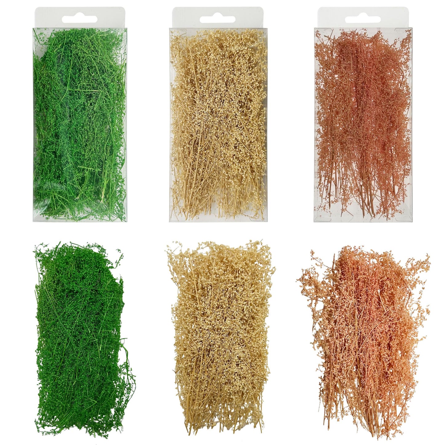 Woohome 3 Pack Miniature Shrubs Model Bushes Long Shrub Vegetation Groups Model Grass Tufts for DIY Architecture Building Model Railway Train Diorama Garden Scenery Landscape Layout (Light Colour)