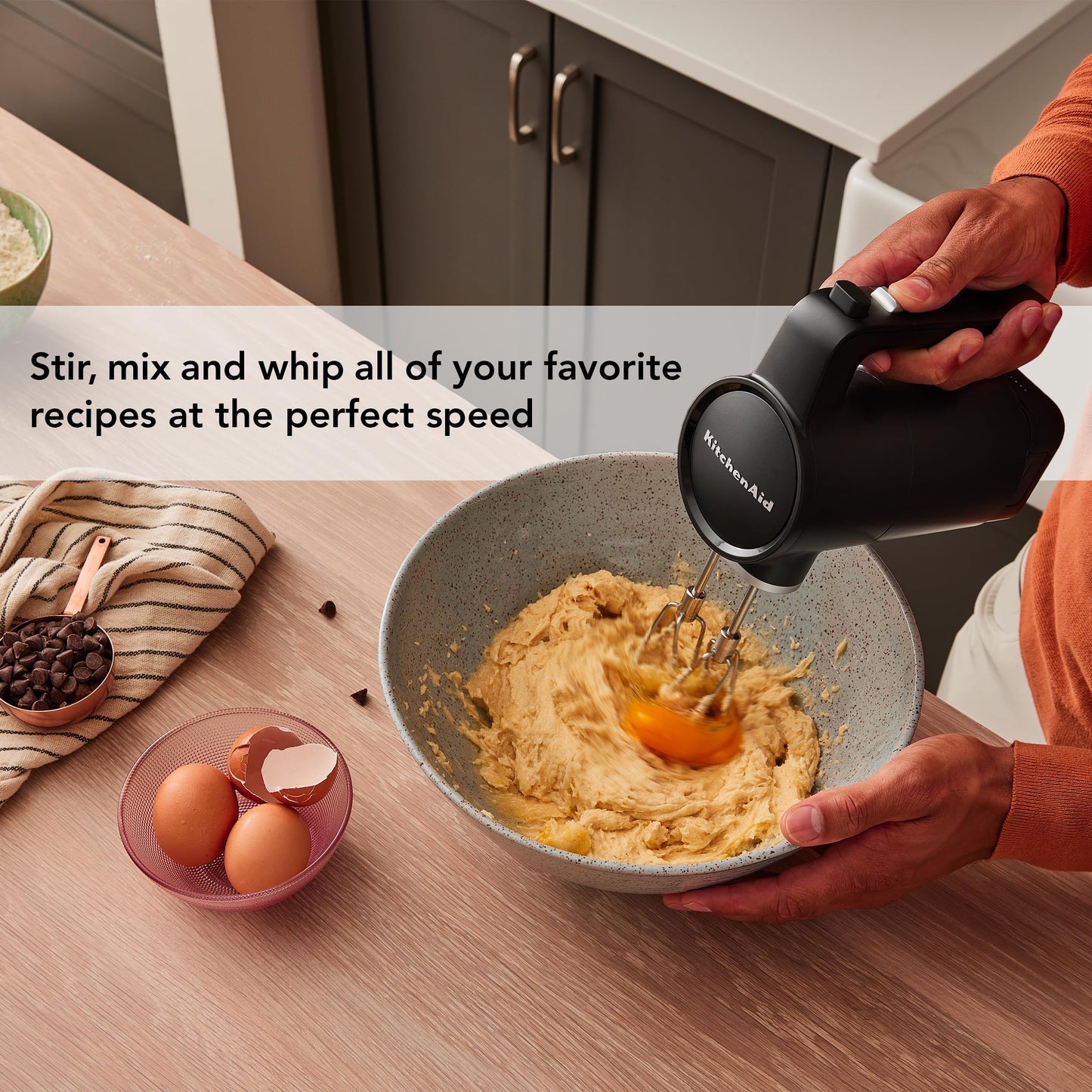 KitchenAid Go Cordless Hand Mixer, Metal - KHMR762, Black Matte