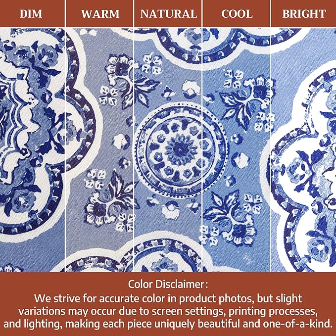 Maison d' Hermine Table Cloth Square Table 100% Cotton 60 x 60 Inches Tablecloth Reusable Decorative for Dining Room Farmhouse Home Valentines Day Decorations Spring Summer - Melodie Bleue