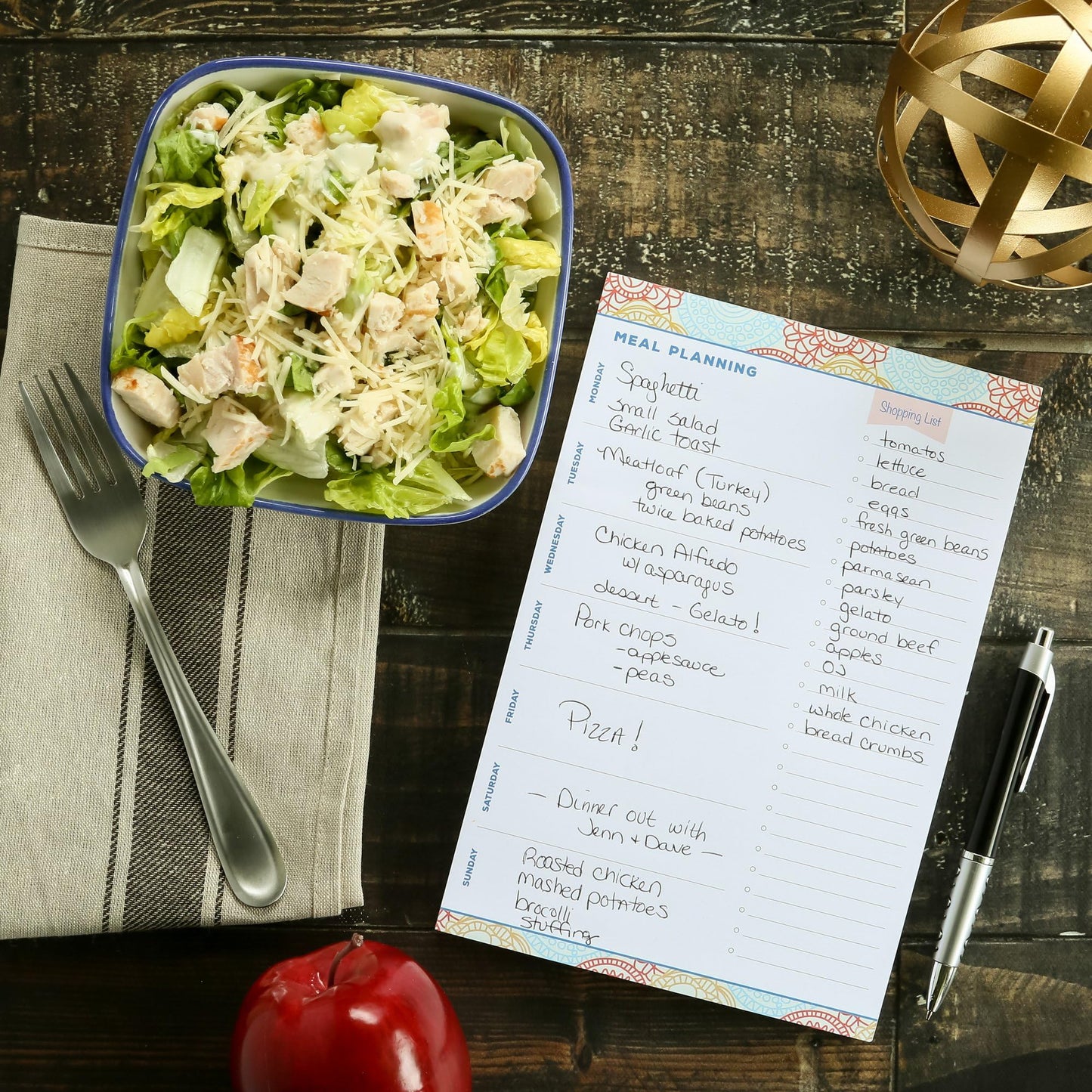 Meal Planning Pad 6"x9", 80 Sheets Per Pad