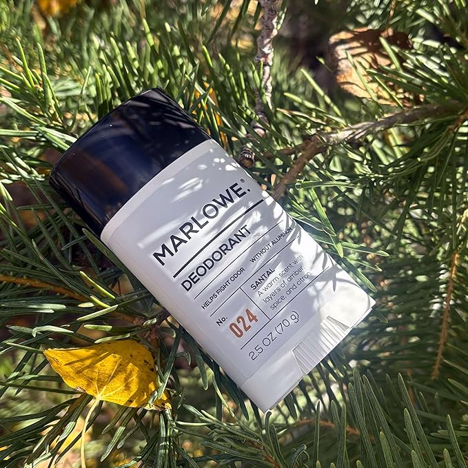 No. 024 Deodorant 2.5 oz, Jojoba Esters, Coconut Oil, Shea Butter & Tapioca Starch for Odor Protection, Formulated without Aluminum & Baking Soda, Warm & Spicy Santal Scent