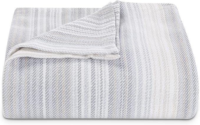 Tommy Bahama - King Blanket, Soft Cotton Bedding, Coastal Inspired Bedding Essentials (Sandy Shore Beige, King)