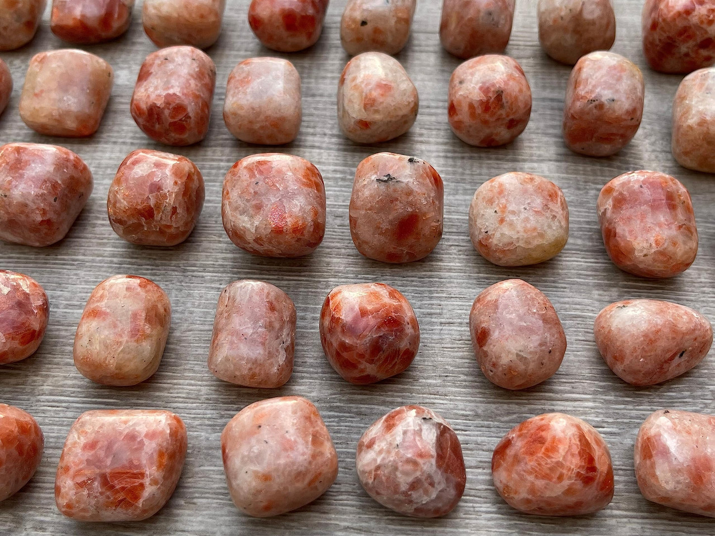 GAF TREASURES 5 Pcs Sunstone Tumbled Stones, Polished Sunstone Gemstone, Sunstone Healing Crystals (Sunstone)