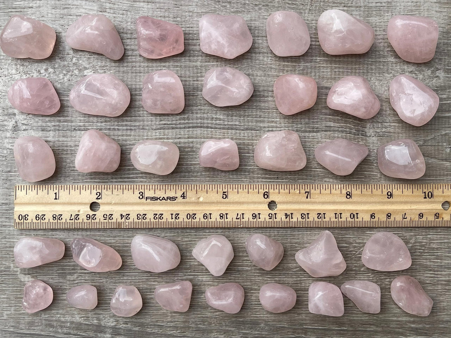 GAF TREASURES 5 Pcs Tumbled Rose Quartz Stones, Polished Quartz Healing Crystals